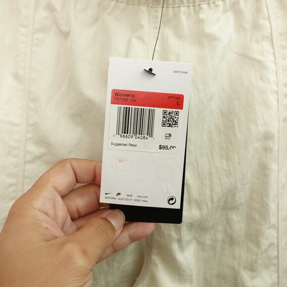 NWT Nike Womens Sportswear Pants City Utility Woven High-Rise White Size L - Picture 7 of 10